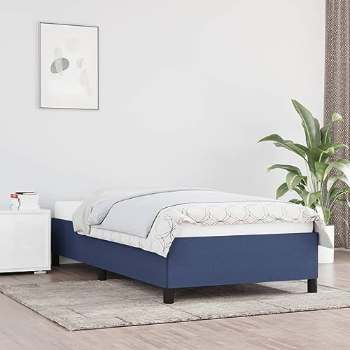 ShGaxin Bettgestell Blau 80x200 cm Stoff, Bett, Bettrahmen, Gästebett, Bed Frame, Jugendbett, Familienbett, Bett Gestell, Schlafzimmer Bett 347024 ShGaxin Bettgestell Blau 80x200 cm Stoff, Bett, Bettrahmen, Gästebett, Bed Frame, Jugendbett, Familienbett, Bett Gestell, Schlafzimmer Bett 347024 von ShGaxin