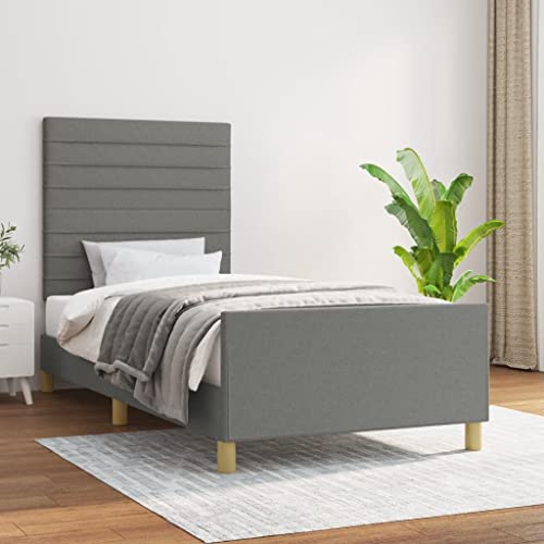 ShGaxin Bettgestell mit Kopfteil Dunkelgrau 90x190 cm Stoff, Bett, Bettgestell, Jugendbett, Schlafzimmer Bett, Bed Frame - 3125099 ShGaxin Bettgestell mit Kopfteil Dunkelgrau 90x190 cm Stoff, Bett, Bettgestell, Jugendbett, Schlafzimmer Bett, Bed Frame - 3125099 von ShGaxin