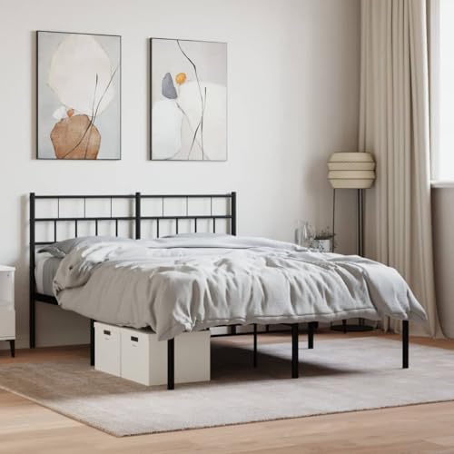 ShGaxin Bettgestell mit Kopfteil Metall Schwarz 140x190 cm, Bett, Bettrahmen, Gästebett, Bed Frame, Jugendbett, Familienbett, Bett Gestell, Schlafzimmer Bett 355659 ShGaxin Bettgestell mit Kopfteil Metall Schwarz 140x190 cm, Bett, Bettrahmen, Gästebett, Bed Frame, Jugendbett, Familienbett, Bett Gestell, Schlafzimmer Bett 355659 von ShGaxin