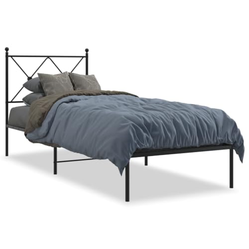 ShGaxin Bettgestell mit Kopfteil Metall Schwarz 80x200 cm, Bett, Bettgestell, Jugendbett, Schlafzimmer Bett, Bed Frame -376493 ShGaxin Bettgestell mit Kopfteil Metall Schwarz 80x200 cm, Bett, Bettgestell, Jugendbett, Schlafzimmer Bett, Bed Frame -376493 von ShGaxin