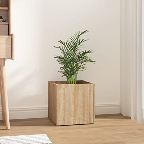ShGaxin Blumenkasten Sonoma Eiche, 40 x 40 x 40 cm, aus Holz, Pflanzgefäß auf Füßen, Pflanzgefäß Terrasse ShGaxin Blumenkasten Sonoma Eiche, 40 x 40 x 40 cm, aus Holz, Pflanzgefäß auf Füßen, Pflanzgefäß Terrasse von ShGaxin