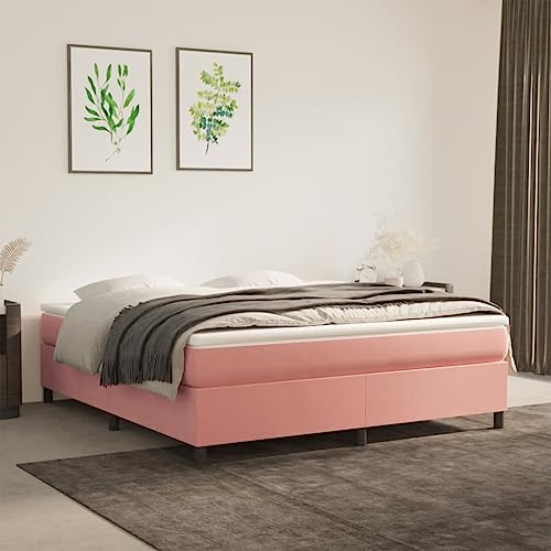 ShGaxin Boxspringbett Rosa 180x200 cm Samt, Bett, Bettrahmen, Gästebett, Bed Frame, Jugendbett ShGaxin Boxspringbett Rosa 180x200 cm Samt, Bett, Bettrahmen, Gästebett, Bed Frame, Jugendbett von ShGaxin