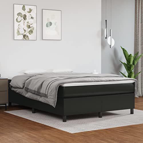 ShGaxin Boxspringbett Schwarz 140x190 cm Kunstleder, Bett, Bettgestell, Jugendbett, Schlafzimmer Bett, Bed Frame 3121041 von ShGaxin