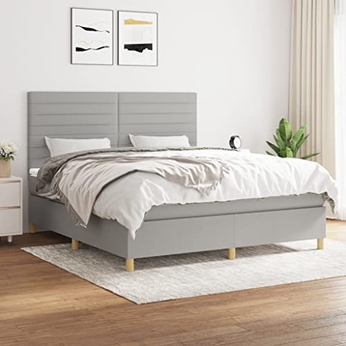 ShGaxin Boxspringbett mit Matratze Hellgrau 160x200 cm Stoff, Bett, Bettgestell, Jugendbett, Schlafzimmer Bett, Bed Frame - 3142425 ShGaxin Boxspringbett mit Matratze Hellgrau 160x200 cm Stoff, Bett, Bettgestell, Jugendbett, Schlafzimmer Bett, Bed Frame - 3142425 von ShGaxin