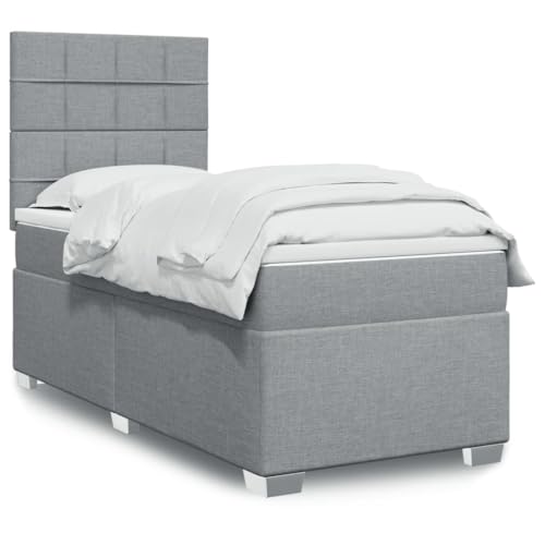 ShGaxin Boxspringbett mit Matratze Hellgrau 90x190 cm Stoff, Bett, Bettgestell, Jugendbett, Schlafzimmer Bett, Bed Frame - 3292643 von ShGaxin