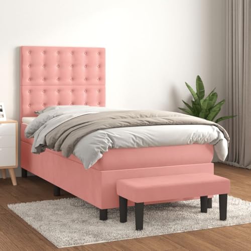 ShGaxin Boxspringbett mit Matratze Rosa 90x190 cm Samt, Bed Frame, Bettrahmen, Jugendbett, Schlafzimmer Bett - 3138060 ShGaxin Boxspringbett mit Matratze Rosa 90x190 cm Samt, Bed Frame, Bettrahmen, Jugendbett, Schlafzimmer Bett - 3138060 von ShGaxin