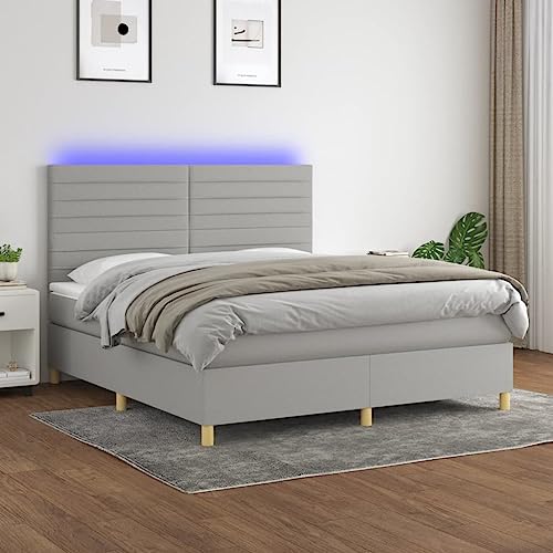ShGaxin Boxspringbett mit Matratze & Hellgrau 160x200 cm Stoff, Bett, Bettgestell, Jugendbett, Schlafzimmer Bett, Bed Frame - 3135525 ShGaxin Boxspringbett mit Matratze & Hellgrau 160x200 cm Stoff, Bett, Bettgestell, Jugendbett, Schlafzimmer Bett, Bed Frame - 3135525 von ShGaxin