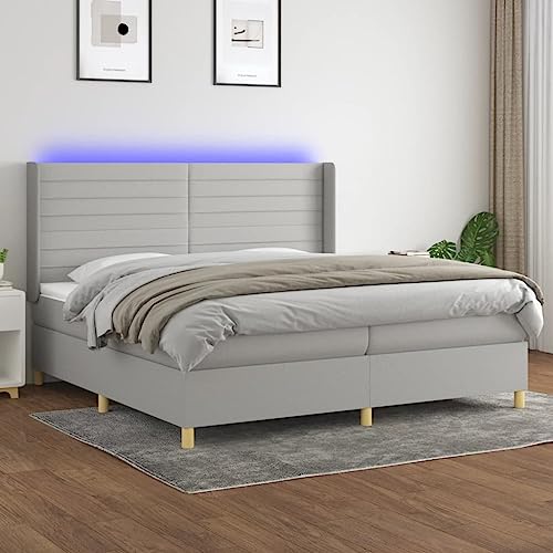 ShGaxin Boxspringbett mit Matratze & Hellgrau 200x200 cm Stoff, Bett, Bettgestell, Jugendbett, Schlafzimmer Bett, Bed Frame - 3138981 ShGaxin Boxspringbett mit Matratze & Hellgrau 200x200 cm Stoff, Bett, Bettgestell, Jugendbett, Schlafzimmer Bett, Bed Frame - 3138981 von ShGaxin