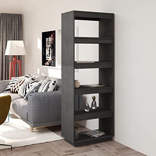 ShGaxin Bücherregal/Raumteiler, Bookshelf, Regalbrett, Book Shelf, Bücher Regal, Deko Regal Wohnzimmer, Standregal, Grau 60x35x167 cm Massivholz Kiefer ShGaxin Bücherregal/Raumteiler, Bookshelf, Regalbrett, Book Shelf, Bücher Regal, Deko Regal Wohnzimmer, Standregal, Grau 60x35x167 cm Massivholz Kiefer von ShGaxin