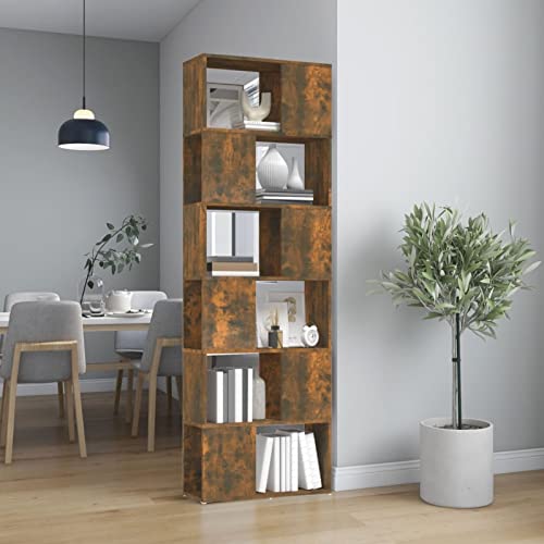 ShGaxin Bücherregal/Raumteiler, Regal Zimmer, Bookshelf, Bücher Regal, Mehrzweckregal, Bookcase, Leiterregal, Standregal, Allzweckschrank, Räuchereiche 60x24x186 cm ShGaxin Bücherregal/Raumteiler, Regal Zimmer, Bookshelf, Bücher Regal, Mehrzweckregal, Bookcase, Leiterregal, Standregal, Allzweckschrank, Räuchereiche 60x24x186 cm von ShGaxin