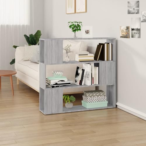 ShGaxin Bücherregal/Raumteiler Grau Sonoma 100x24x94 cm Trennwand, Paravent, Sichtschutz, Umkleidekabine, Spanische Wand, 826648 von ShGaxin