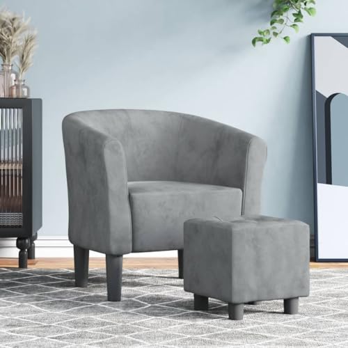 ShGaxin Clubsessel mit Fußhocker Dunkelgrau Samt, Relaxsessel, Fernsehsessel, Kinosessel, Gaming Couch - 356450 ShGaxin Clubsessel mit Fußhocker Dunkelgrau Samt, Relaxsessel, Fernsehsessel, Kinosessel, Gaming Couch - 356450 von ShGaxin
