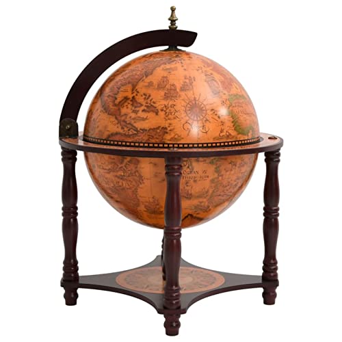 ShGaxin Flaschenhalter Weltkugel Weinregal Weinregal Bar Weinregal Weinkeller Massivholz Eukalyptus Braun von ShGaxin