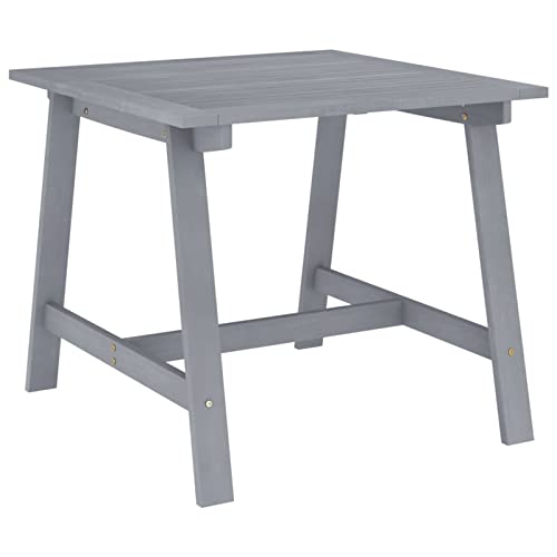 ShGaxin Garten-Esstisch, Gartentisch, Terrassentisch, Esstisch Garten, Gartenesstische, Gartenmöbel, Außentisch, Grau 88x88x74 cm Akazie Massivholz von ShGaxin