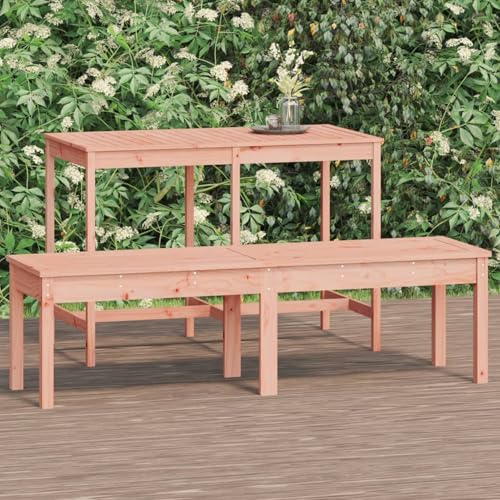 ShGaxin Gartenbank 2-Sitzer 159,5x44x45 cm Massivholz Douglasie Terrassenmöbel, Wetterfeste Bank, Outdoor Bank, Parkbank, Garten Banken, Deko Bank, Gartenmöbel - 824016 von ShGaxin