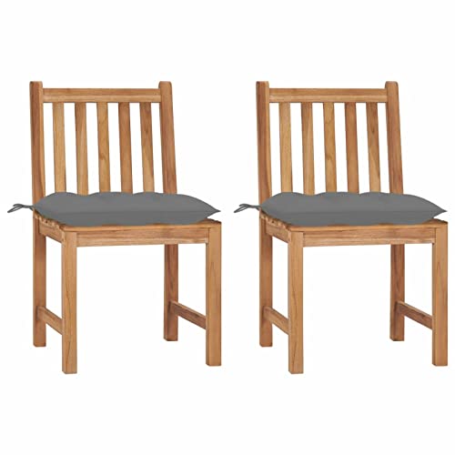 ShGaxin Gartenstühle 2 STK. mit Kissen, Gartenmöbel, Balkonstühle, Hochlehner, Balkonmöbel, Bistrostuhl, Garten Stühle, Armlehnenstuhl, Massivholz Teak ShGaxin Gartenstühle 2 STK. mit Kissen, Gartenmöbel, Balkonstühle, Hochlehner, Balkonmöbel, Bistrostuhl, Garten Stühle, Armlehnenstuhl, Massivholz Teak von ShGaxin
