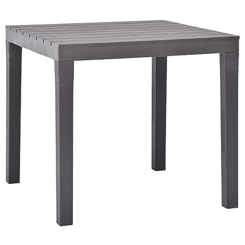 ShGaxin Gartentisch, Esstisch, Couchtisch, Balkontisch, Balkonmöbel Kleiner Balkon, Balkon Tisch, Beistelltisch, Moccafarben 78 x 78 x 72 cm Kunststoff von ShGaxin