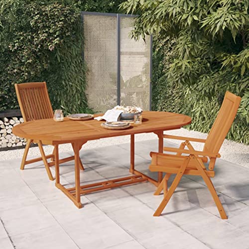 ShGaxin Gartentisch, Terrassentisch, Esstisch Garten, Balkontisch, Gartenesstisch, Partytisch, Gartenmöbel, 200x100x75 cm Massivholz Eukalyptus von ShGaxin