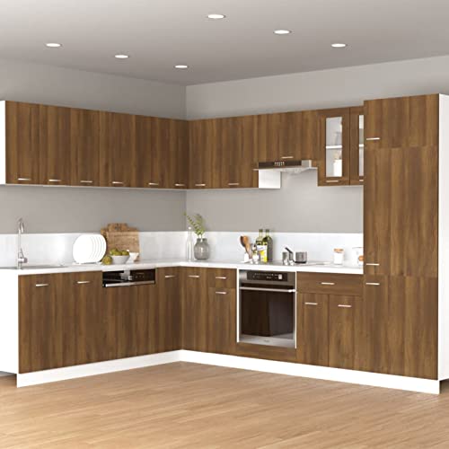 ShGaxin Hängeschrank Küchenschrank Küchenmodule Wandschrank Küchenhelfer Küchenhelfer Sperrholz Eiche Braun 60x31x40cm von ShGaxin