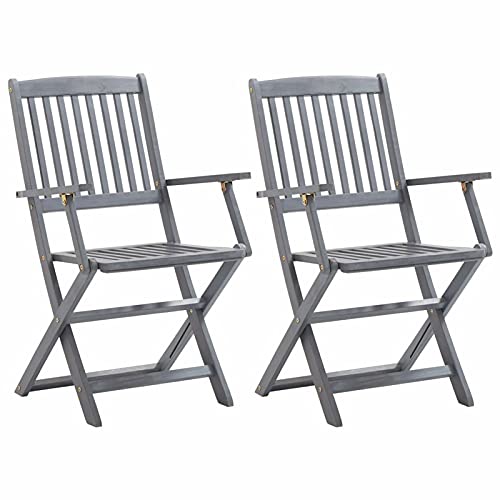 ShGaxin Klappbare Gartenstühle 2 STK. Gartenmöbel, Balkonstühle, Hochlehner, Balkonmöbel, Bistrostuhl, Garten Stühle, Sit Möbel, Armlehnenstuhl, Massivholz Akazie ShGaxin Klappbare Gartenstühle 2 STK. Gartenmöbel, Balkonstühle, Hochlehner, Balkonmöbel, Bistrostuhl, Garten Stühle, Sit Möbel, Armlehnenstuhl, Massivholz Akazie von ShGaxin