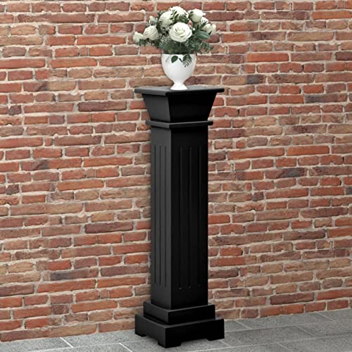 ShGaxin Klassischer Säulen-Pflanzenständer Schwarz 17x17x66 cm MDF, Blumenständer, Pflanzständer, Pflanzen Ständer, Blumenstand, Blumentopfständer - 323970 von ShGaxin