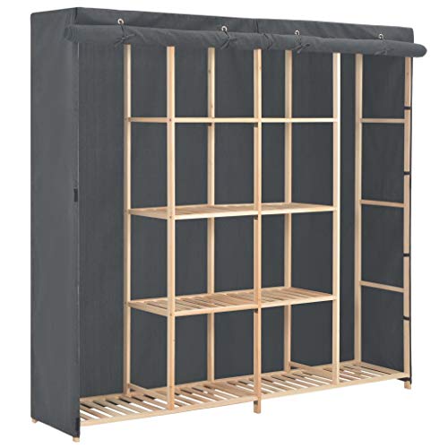 ShGaxin Kleiderschrank Grau 173 x 40 x 170 cm Stoff, Schlafzimmerschrank, Kleiderschränke, Garderobenschrank, Ordnungssystem Kleiderschrank, Haushaltsschrank - 248199 ShGaxin Kleiderschrank Grau 173 x 40 x 170 cm Stoff, Schlafzimmerschrank, Kleiderschränke, Garderobenschrank, Ordnungssystem Kleiderschrank, Haushaltsschrank - 248199 von ShGaxin