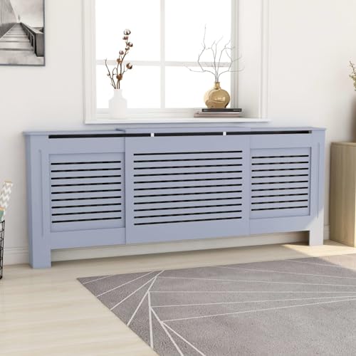 ShGaxin MDF Heizkörperverkleidung, Heizkörperabdeckung, Heizung Verkleidung, Radiator Cover, Verkleidung Heizkörper, Heizungsabdeckung, Grau 205 cm von ShGaxin