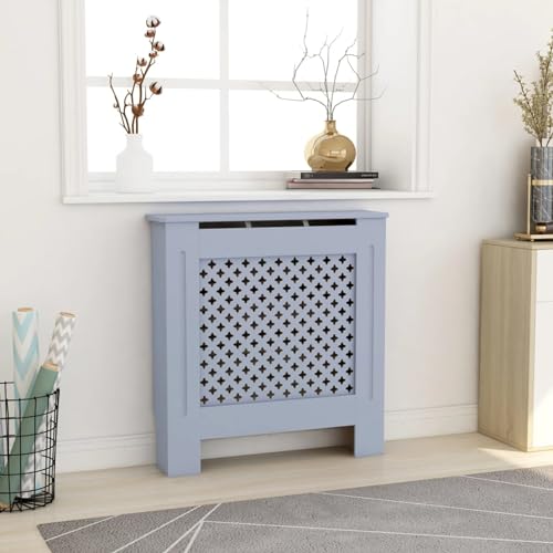 ShGaxin MDF Heizkörperverkleidung, Heizkörperabdeckung, Heizung Verkleidung, Radiator Cover, Verkleidung Heizkörper, Heizungsabdeckung, Grau 78 cm von ShGaxin