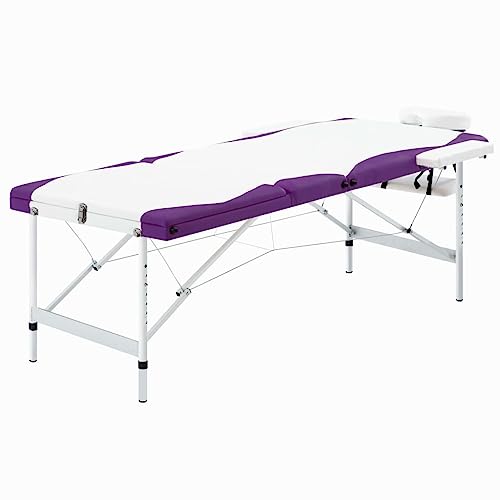 ShGaxin Massageliege Klappbar 3-Zonen Aluminiumgestell Weiß und Lila, Massageliege, Massage Bett, Massage Table, Behandlungsliege, Massage Liegestisch, Therapieliege - 110241 ShGaxin Massageliege Klappbar 3-Zonen Aluminiumgestell Weiß und Lila, Massageliege, Massage Bett, Massage Table, Behandlungsliege, Massage Liegestisch, Therapieliege - 110241 von ShGaxin