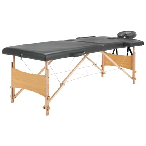 ShGaxin Massagetisch mit 2 Zonen, Massageliege, Massage Bett, Massage Table, Behandlungsliege, Massage Liegestisch, Therapieliege, Holzrahmen Anthrazit 186×68 cm ShGaxin Massagetisch mit 2 Zonen, Massageliege, Massage Bett, Massage Table, Behandlungsliege, Massage Liegestisch, Therapieliege, Holzrahmen Anthrazit 186×68 cm von ShGaxin
