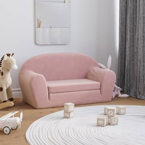 ShGaxin Schlafsofa für 2-Sitzer, weicher Plüsch, Rosa, Sofa De Salon, Relax-Sofa, 357003 von ShGaxin