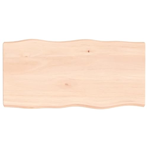 ShGaxin Schreibtischplatte 100x50x6 cm Massivholz Eiche Unbehandelt Tischplatte, Arbeitsplatte, Waschtischplatte, Bürotischplatte von ShGaxin