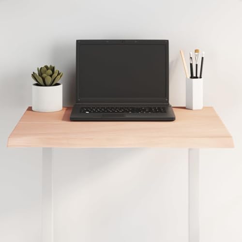 ShGaxin Schreibtischplatte 60x50x2 cm Massivholz Eiche Unbehandelt Tischplatte, Arbeitsplatte, Waschtischplatte, Bürotischplatte von ShGaxin