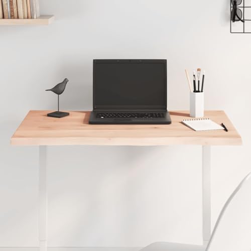 ShGaxin Schreibtischplatte 80x50x2 cm Massivholz Eiche Unbehandelt Tischplatte, Arbeitsplatte, Waschtischplatte, Bürotischplatte von ShGaxin