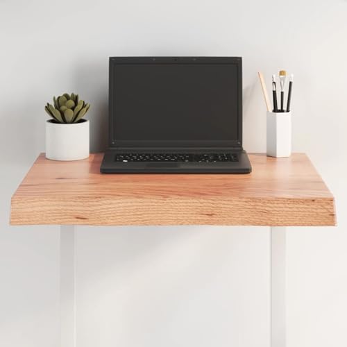 ShGaxin Schreibtischplatte Hellbraun 60x40x6 cm Massivholz Eiche Tischplatte, Arbeitsplatte, Waschtischplatte, Bürotischplatte von ShGaxin