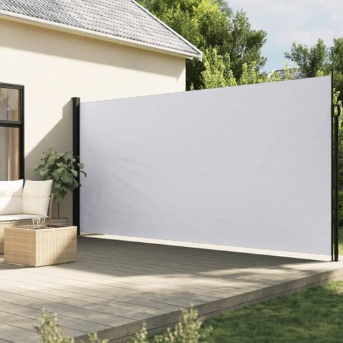 ShGaxin Seitenmarkise Weiß 200x600 cm, Sichtschutz Terrasse, Windschutz Balkon, Vertikalmarkise, Balkon Seitensichtschutz, Balkon Sonnenschutz - 4004556 von ShGaxin
