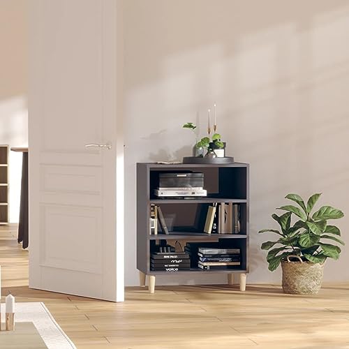 ShGaxin Sideboard, Sideboard für Küche, Sideboards für Wohnzimmer, Wohnzimmermöbel, Kaffeemaschine, Buffetschrank, Schränke und Vitrinen, aus Spanplatte, glänzend, Grau, 57 x 35 x 70 cm von ShGaxin