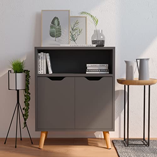 ShGaxin Sideboard, Sideboards für Wohnzimmer, Sideboard, Eingang, Küche, Vitrinen für Wohnzimmer, Beistellmöbel, aus grauer Spanplatte, 60 x 30 x 72 cm ShGaxin Sideboard, Sideboards für Wohnzimmer, Sideboard, Eingang, Küche, Vitrinen für Wohnzimmer, Beistellmöbel, aus grauer Spanplatte, 60 x 30 x 72 cm von ShGaxin