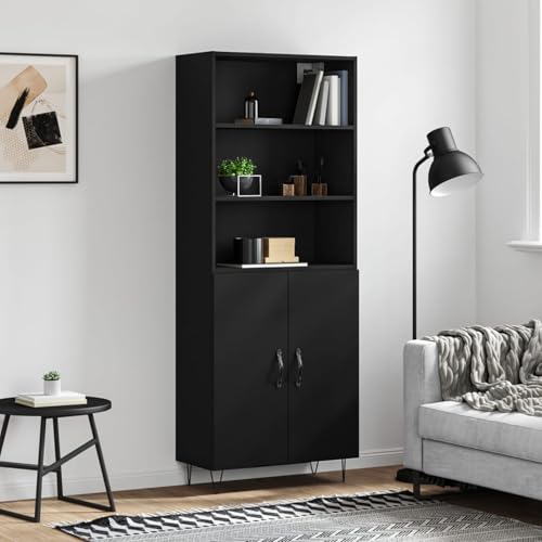 ShGaxin Sideboard Highboard 69,5 x 34 x 180 cm schwarz Sperrholz Wohnzimmermöbel Esszimmermöbel Hilfsmöbel Sideboard Küche Sideboard Eingangsbereich 3189246 von ShGaxin