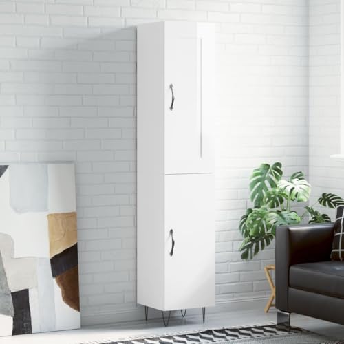 ShGaxin Sideboard Highboard Hochglanz Weiß Sperrholz 34,5 x 34 x 180 cm Wohnzimmermöbel Esszimmermöbel Hilfsmöbel Sideboard Küche Sideboard Eingangsbereich von ShGaxin
