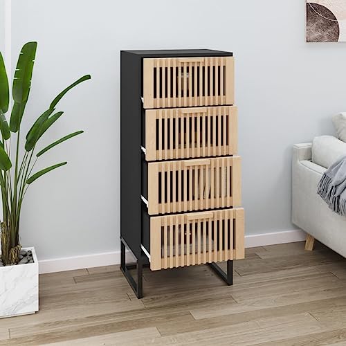ShGaxin Sideboard Highboard Schwarz Sperrholz 40x30x95 cm Wohnzimmermöbel Esszimmermöbel Sideboard Küche Badmöbel Zusatzmöbel Vitrine Wohnzimmer 352125 von ShGaxin