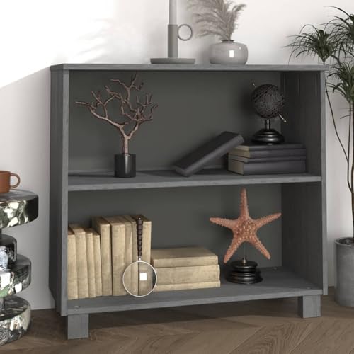 ShGaxin Sideboard Sideboard Anrichte Massivholz Kiefer Dunkelgrau 85 x 35 x 80 cm von ShGaxin