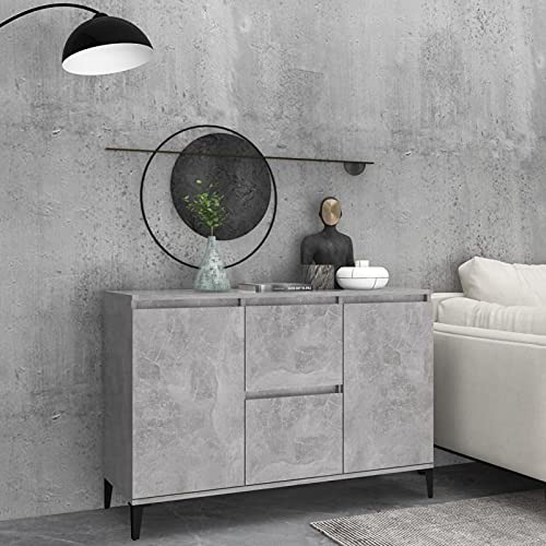 ShGaxin Sideboard Sideboard Wohnzimmerschrank Beistellschrank Spanplatte Betongrau 104 x 35 x 70 cm ShGaxin Sideboard Sideboard Wohnzimmerschrank Beistellschrank Spanplatte Betongrau 104 x 35 x 70 cm von ShGaxin