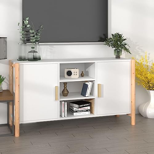 ShGaxin Sideboard Wohnzimmerschrank Sideboard Beistellschrank Sideboard Anrichte Weiß Sperrholz 107 x 38 x 60 cm von ShGaxin