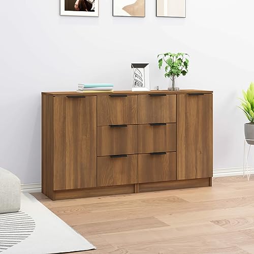 ShGaxin Sideboards 2 STK. Braun Eichen-Optik 60x30x70 cm Holzwerkstoff, Kommode Schlafzimmer, Kommoden & Sideboards, Wohnzimmerschrank, Flur Kommode, Zimmer Möbel - 3115795 ShGaxin Sideboards 2 STK. Braun Eichen-Optik 60x30x70 cm Holzwerkstoff, Kommode Schlafzimmer, Kommoden & Sideboards, Wohnzimmerschrank, Flur Kommode, Zimmer Möbel - 3115795 von ShGaxin