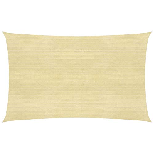 ShGaxin Sonnensegel 160 g/m² Beige 2,5x5 m HDPE Seilspannmarkise, Segeltücher Für Terrasse, Terrasse Sonnenschutz, Balkon Sonnensegel von ShGaxin