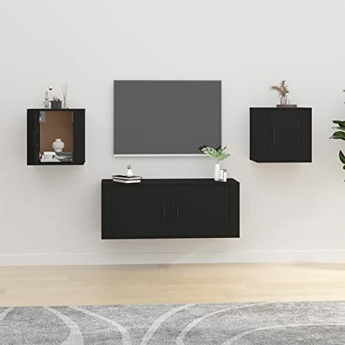 ShGaxin TV-Wandschränke 2 STK Tv Board, Tv Lowboard, Tv Tisch, Fernsehschrank, Fernsehtisch, Kommode, Sideboard Wohnzimmer, Tv Sideboard, Schwarz 40x34,5x40 cm ShGaxin TV-Wandschränke 2 STK Tv Board, Tv Lowboard, Tv Tisch, Fernsehschrank, Fernsehtisch, Kommode, Sideboard Wohnzimmer, Tv Sideboard, Schwarz 40x34,5x40 cm von ShGaxin