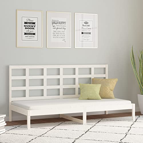 ShGaxin Tagesbett Weiß 90x200 cm Massivholz Kiefer, Schlafsofa, Daybed, Bettsofa, Sofa Bed, Sofabett, Schlafcouch, Jugendbett, Bettgestell, Bettcouch - 3107906 von ShGaxin