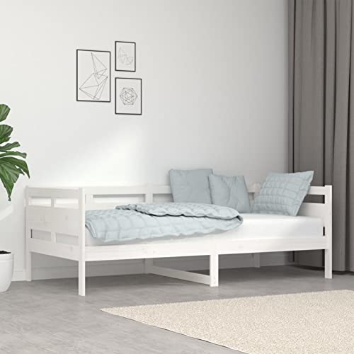ShGaxin Tagesbett Weiß Massivholz Kiefer 90x190 cm, Schlafsofa, Daybed, Bettsofa, Sofa Bed, Sofabett, Schlafcouch, Jugendbett, Bettgestell, Bettcouch - 820308 von ShGaxin