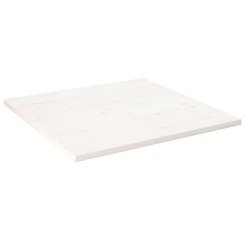 ShGaxin Tischplatte Weiß 80x80x2,5 cm Massivholz Kiefer Quadratisch, Arbeitsplatte, Waschtischplatte, Bürotischplatte von ShGaxin
